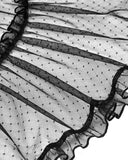 Dark In Love Gothic Lace & Mesh Open Front Corset Skirt