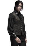 Punk Rave Mens Ottensian Steampunk Waistcoat Vest - Black & Gold