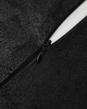 Punk Rave Gothic Home Lace Applique Filled Cushion - Black