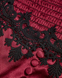 Punk Rave Crimson Bride Gothic Wedding Dress