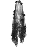 Punk Rave Black Rose Gothic Wedding Veil