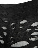Punk Rave Corrosion Womens Shredded Dieselpunk Leggings - Black