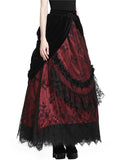 Dark In Love Scarletta Gothic Skirt - Black & Red