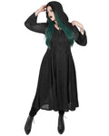 Punk Rave Plus Size Apothecaria Womens Hooded Cloak Jacket - Black