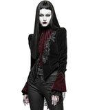 Punk Rave Lacrimosa Jacket - Black & Red Velvet
