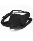 Punk Rave Steampunk Studded Face Cover Mask - Black & Brown