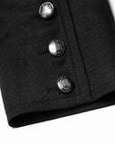 Punk Rave Mens Steampunk Pirate Shirt Top Black Gothic Poet VTG Medieval Lace Up