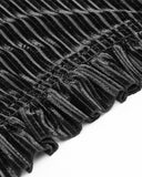 Punk Rave Morgana Womens Gothic Velvet Blouse Top - Black