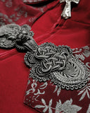 Devil Fashion Demidicus Mens Long Gothic Coat - Red