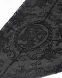 Dark In Love Diascia Gothic Velvet Top - Skull Cameo Mesh