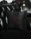 Punk Rave Gothic Home Eternal Flame Filled Cushion - Black & Red