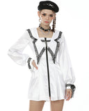 Dark In Love Underworld Butterfly Dress - White Sateen