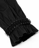 Punk Rave Mens Gothic Steampunk Vampire Dress Shirt Top & Bootlace Tie Black
