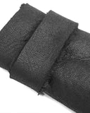 Devil Fashion Mens Dieselpunk Winter Coat Jacket Black Shearling PU Leather Goth