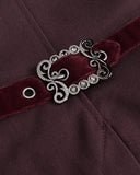 Devil Fashion Stokerton Mens Regency Gothic Tailcoat Jacket - Red