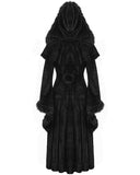 Devil Fashion Womens Long Gothic Chenille Hooded Winter Coat