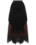 Dark In Love Scarletta Gothic Skirt - Black & Red
