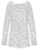 Punk Rave Womens CyberPunk Goth Grunge Sweater Top White Broken Mesh Net Cut Out