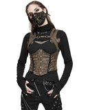 Devil Fashion Legion Womens Steampunk Corset Top - Brown