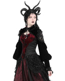 Dark In Love Dark Gothic Princess Rose Velvet & Lace Bolero Shrug