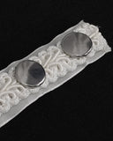 Devil Fashion Chiffon Lace Jabot Cravat - White