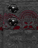 Punk Rave Diomedes Mens Gothic Dress Pants - Black & Red