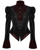 Punk Rave Lacrimosa Jacket - Black & Red Velvet