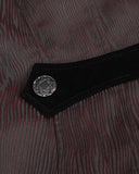 Devil Fashion Libertine's Remorse Womens Gothic Aristocrat Dovetail Coat - Red & Black