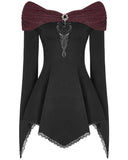 Punk Rave Morgana Womens Top - Black & Red