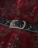 Punk Rave Alcazar Mens Waistcoat Vest - Red Damask