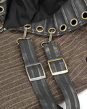 Devil Fashion Elphinstone Mens Long Steampunk Waistcoat Vest - Brown