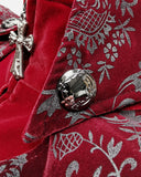 Devil Fashion Demidicus Mens Long Gothic Coat - Red