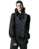 Punk Rave Alcazar Mens Waistcoat Vest - Blue Damask