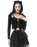 Dark In Love NoirCeur Hooded Gothic Cat Top
