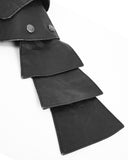 Punk Rave Nightwatch Faux Leather Waistcoat Vest - Black