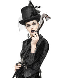 Penny Dreadful Gothic Steampunk Dragon Swaggering Cane - Clear Glass Orb