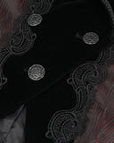 Devil Fashion Libertine's Remorse Womens Gothic Aristocrat Dovetail Coat - Red & Black