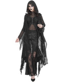 Devil Fashion Elegant Bohemian Gothic Paisley Lace Hooded Cloak Vest