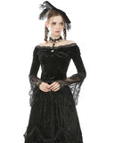 Dark In Love Dark Courtesan Gothic Lolita Off Shoulder Velvet Top