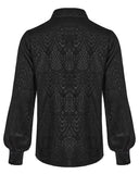 Punk Rave Mens Serpentine Gothic Dandy Shirt - Black