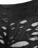 Punk Rave Corrosion Womens Shredded Dieselpunk Leggings - Black