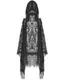 Punk Rave Domitia Womens Gothic Lace Hooded Vest