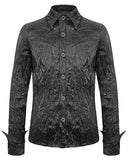 Devil Fashion Data Corruption Mens Cyberpunk Pleated Shirt