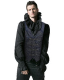 Punk Rave Alcazar Mens Waistcoat Vest - Blue Damask