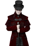 Devil Fashion Demidicus Mens Long Gothic Coat - Red