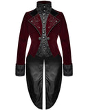 Devil Fashion Tresillian Womens Gothic Tailcoat - Red & Black