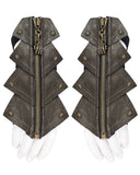 Devil Fashion Mens Steampunk Armour Gauntlet Gloves - Brown