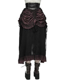 Devil Fashion Tithonia Steampunk Skirt - Black & Red