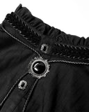 Punk Rave Mens Gothic Steampunk Vampire Dress Shirt Top & Bootlace Tie Black