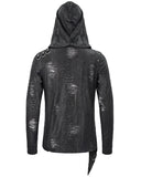 Devil Fashion Anatomic Regeneration Mens Apocalyptic Punk Asymmetric Hooded Top